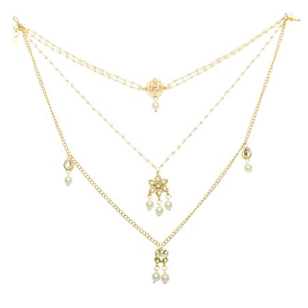 Layered Pearl Mirror Star Necklace Set for Elegant Evenings